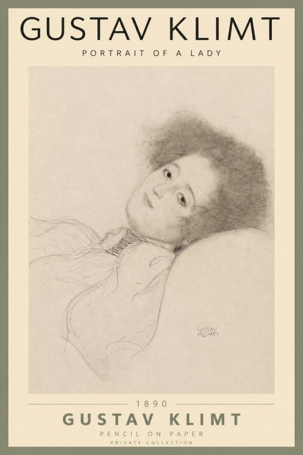 Klimt Portrait of a Lady No2 - Plakat
