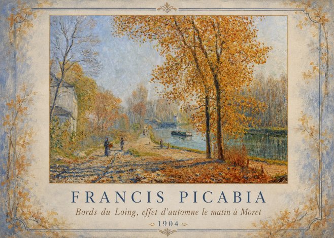 Francis Picabia Bords Du Loing, Effet D'automne Le Matin À Moret No1 - Plakat