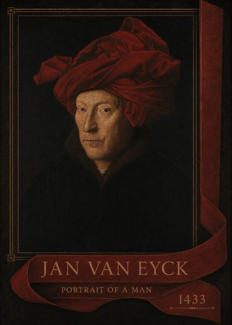 Jan van Eyck Portrait of a Man II No4 - Plakat