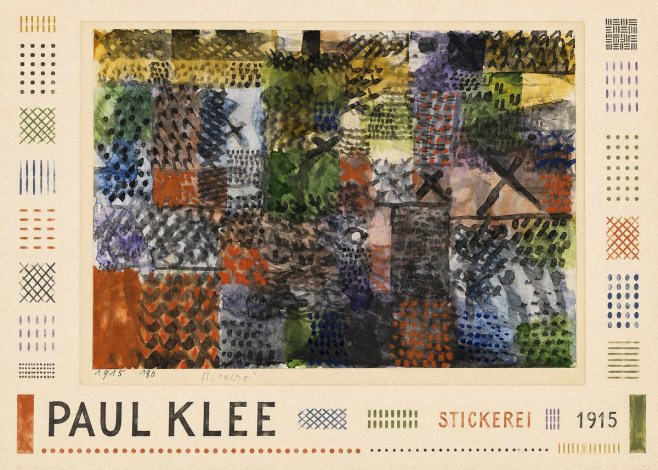 Paul Klee Stickerei No1 - Plakat