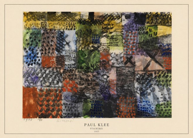 Paul Klee Stickerei No4 - Plakat