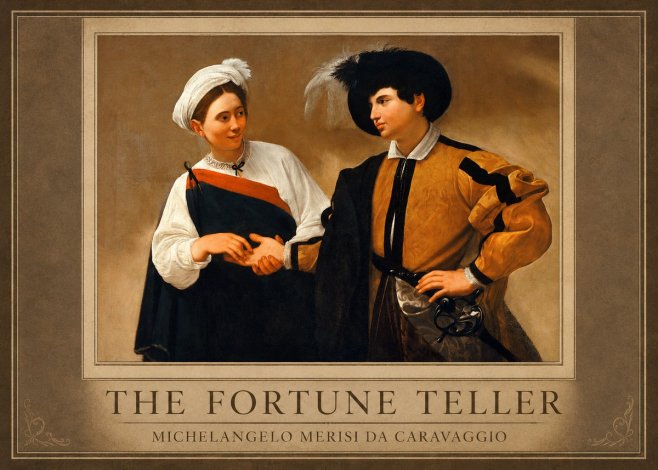 Michelangelo Merisi da Caravaggio The Fortune Teller I No1 - Plakat
