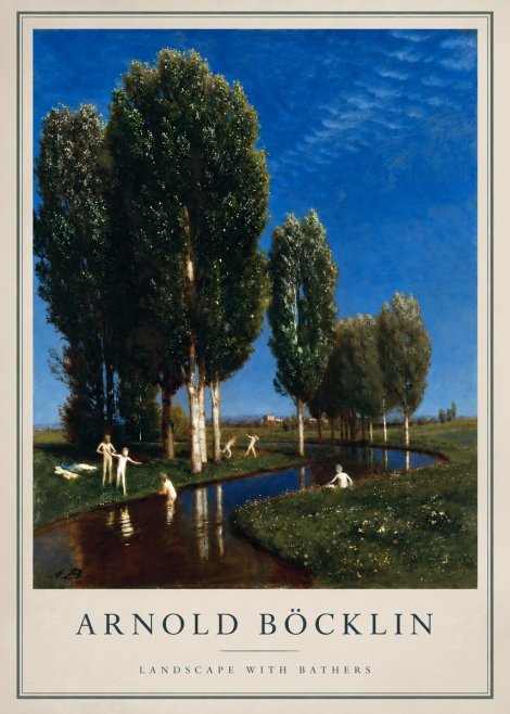 Arnold Böcklin Landscape with Bathers No2 - Plakat