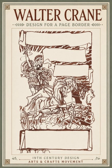 Walter Crane Design for a Page Border No3 - Plakat