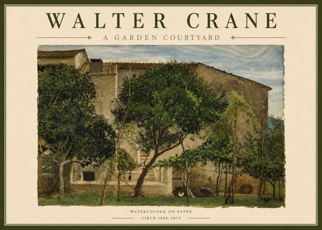 Walter Crane A Garden Courtyard No3 - Plakat