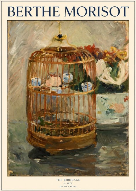 Berthe Morisot The Birdcage II No1 - Plakat