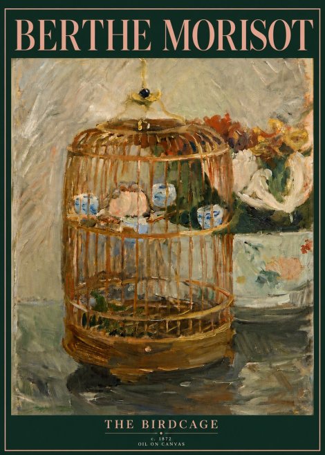 Berthe Morisot The Birdcage II No6 - Plakat