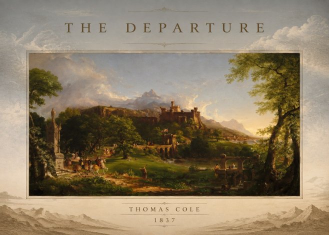 Thomas Cole The Departure I No3 - Plakat