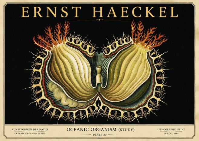 Ernst Haeckel Nature's Architecture No6 - Plakat