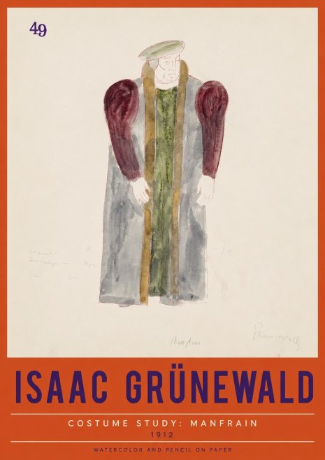 Isaac Grünewald Costume Study: Manfrain No2 - Plakat