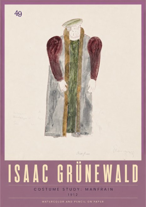 Isaac Grünewald Costume Study: Manfrain No3 - Plakat