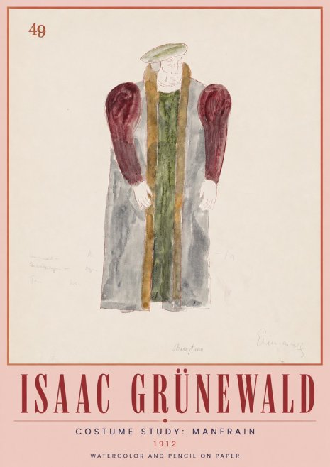 Isaac Grünewald Costume Study: Manfrain No5 - Plakat