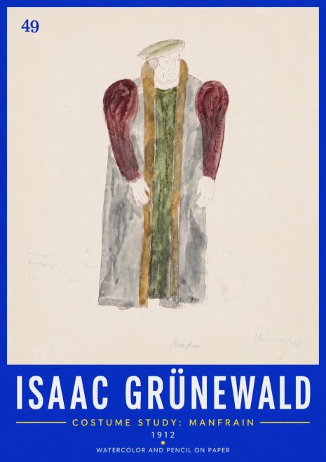 Isaac Grünewald Costume Study: Manfrain No6 - Plakat