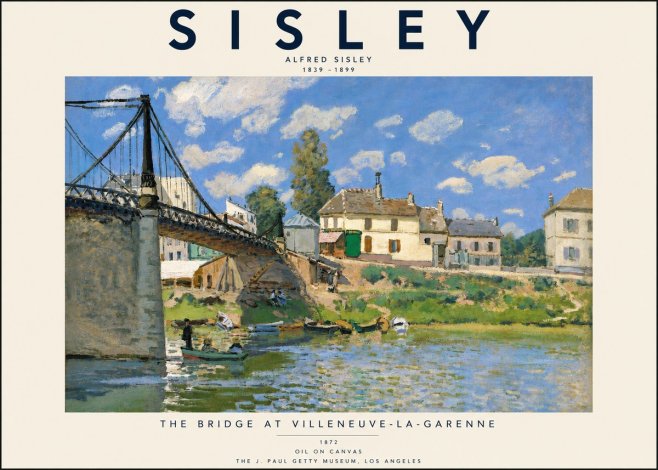 Sisley The Bridge at Villeneuve-la-garenne IV No4 - Plakat
