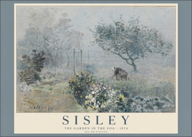 Sisley The Garden in the Fog No4 - Plakat