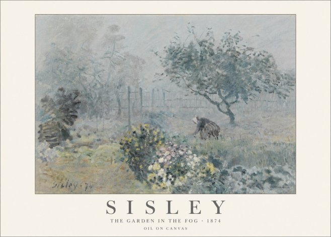 Sisley The Garden in the Fog No6 - Plakat