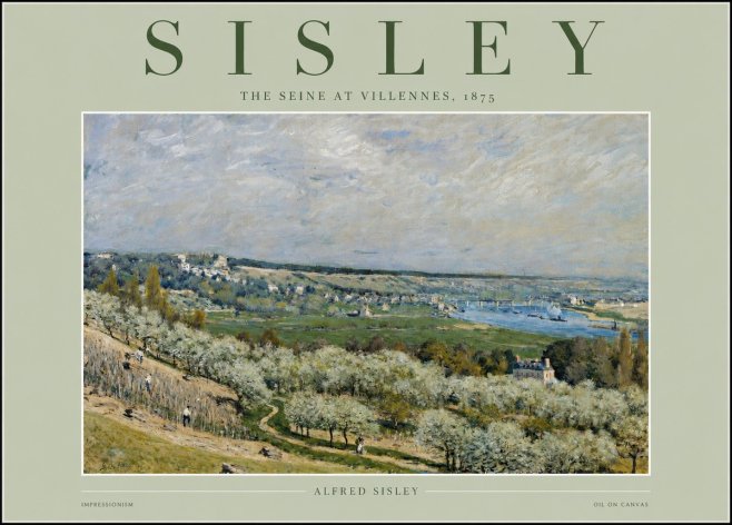 Sisley The Seine at Villennes No2 - Plakat