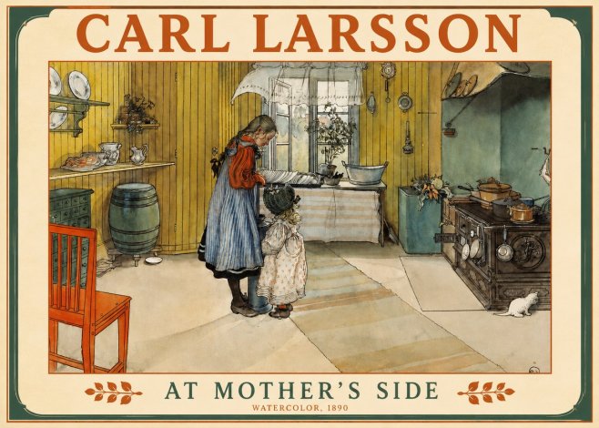 Carl Larsson At Mother's Side No2 - Plakat