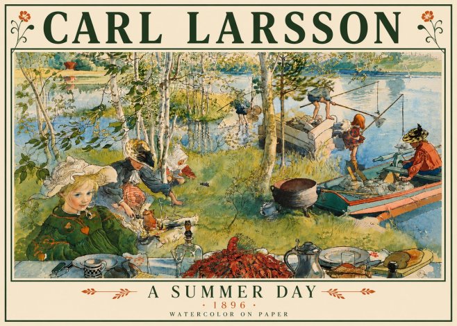 Carl Larsson A Summer Day No6 - Plakat