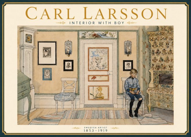 Carl Larsson Interior with Boy No6 - Plakat
