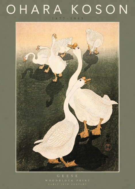 Ohara Koson Geese No2 - Plakat