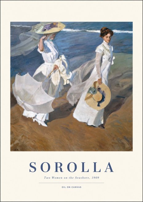 Sorolla Two Women on the Seashore, 1909 No1 - Plakat
