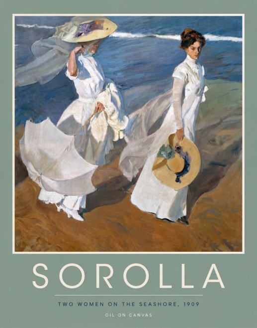 Sorolla Two Women on the Seashore, 1909 No4 - Plakat