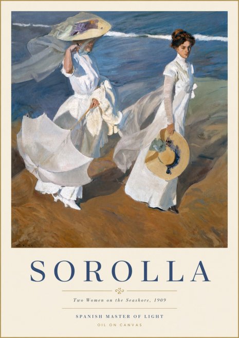 Sorolla Two Women on the Seashore, 1909 No6 - Plakat