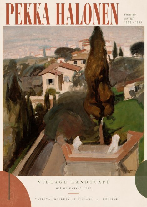 Pekka Halonen Village Landscape No3 - Plakat