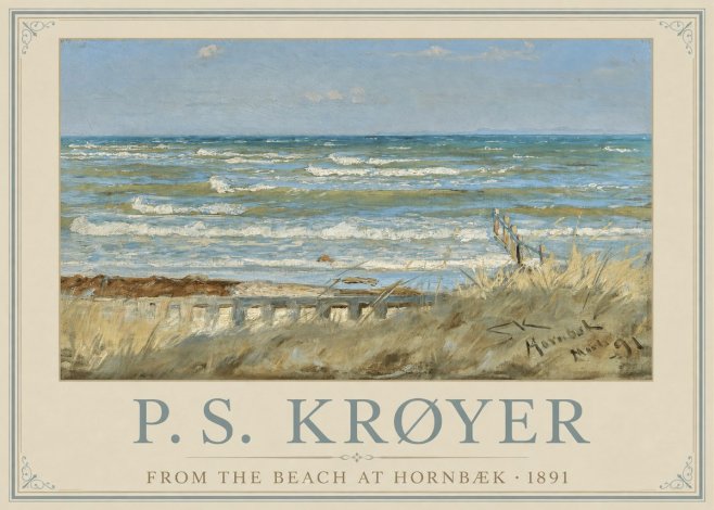 P.S. Krøyer From the Beach at Hornbæk · 1891 No1 - Plakat