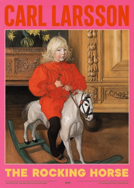 Carl Larsson The Rocking Horse No2 - Plakat
