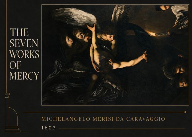 Michelangelo Merisi da Caravaggio The Seven Works of Mercy II No2 - Plakat