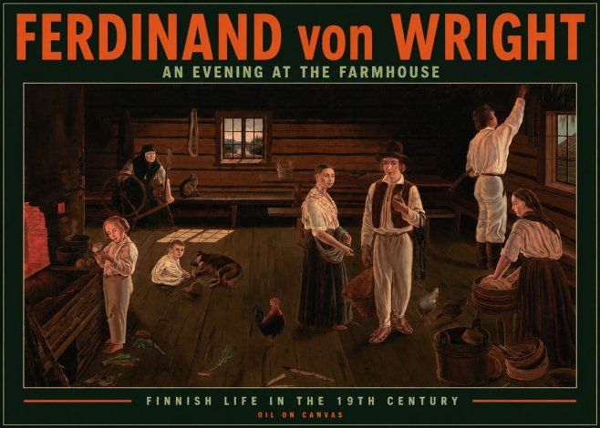 Ferdinand von Wright An Evening at the Farmhouse No2 - Plakat