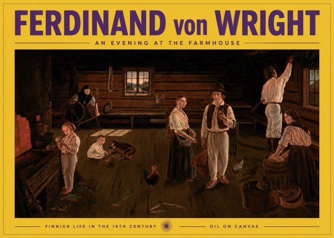 Ferdinand von Wright An Evening at the Farmhouse No4 - Plakat