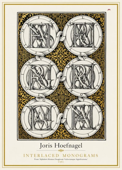 Joris Hoefnagel Interlaced Monograms No1 - Plakat