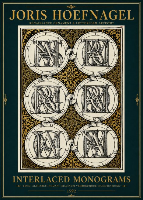 Joris Hoefnagel Interlaced Monograms No3 - Plakat