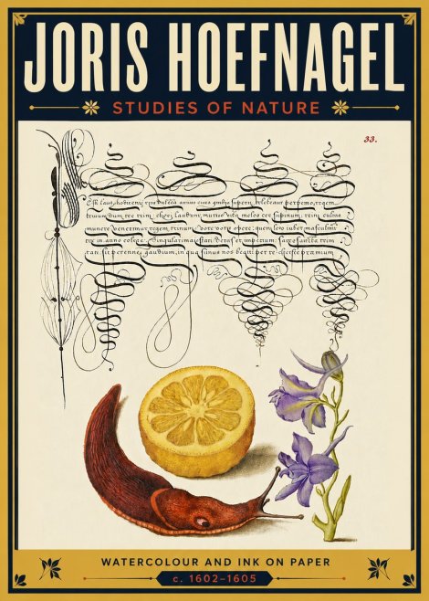 Joris Hoefnagel Studies of Nature No5 - Plakat