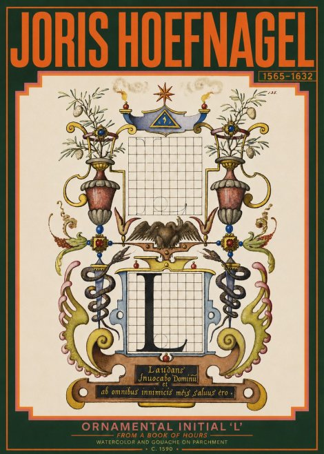 Joris Hoefnagel Ornamental Initial 'L' No3 - Plakat
