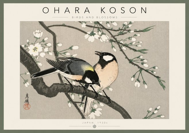 Ohara Koson Birds and Blossoms No4 - Plakat
