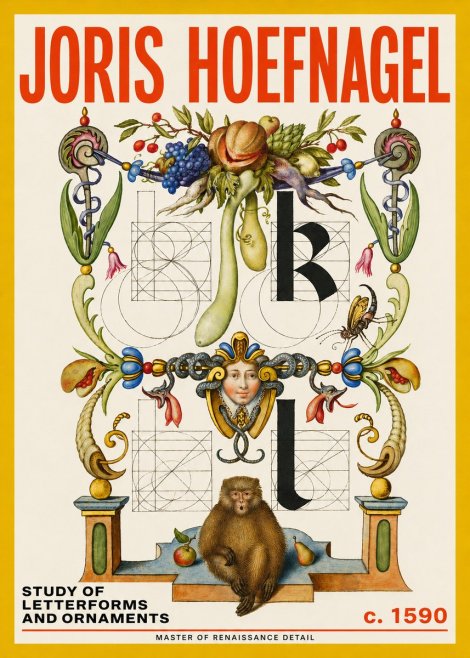 Joris Hoefnagel Study of Letterforms and Ornaments No5 - Plakat