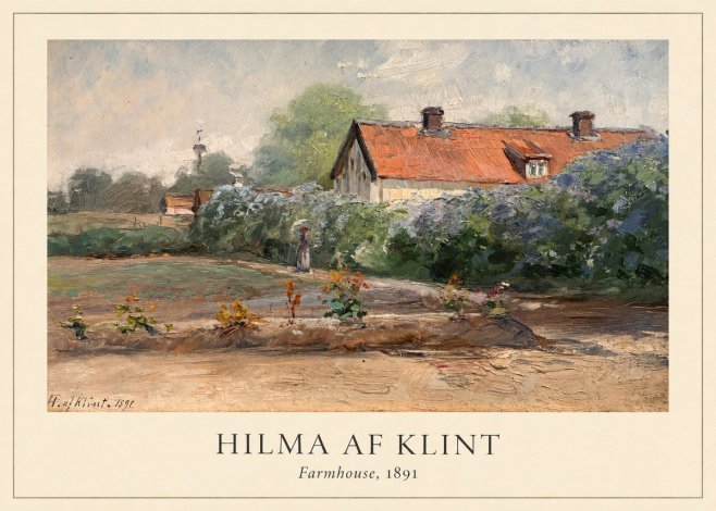 Hilma af Klint Farmhouse, 1891 No1 - Plakat