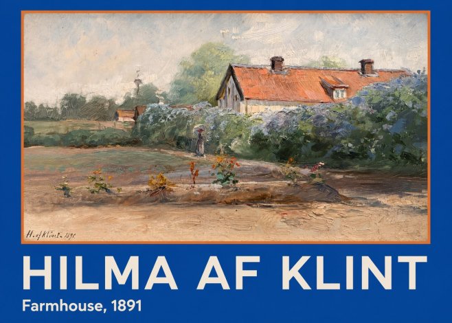 Hilma af Klint Farmhouse, 1891 No2 - Plakat