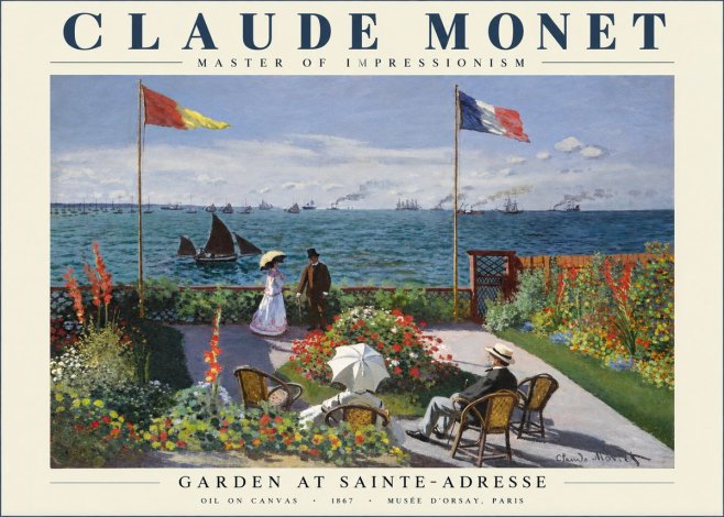 Monet Garden at Sainte-adresse No1 - Plakat