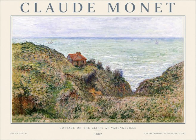 Monet Cottage on the Cliffs at Varengeville No6 - Plakat