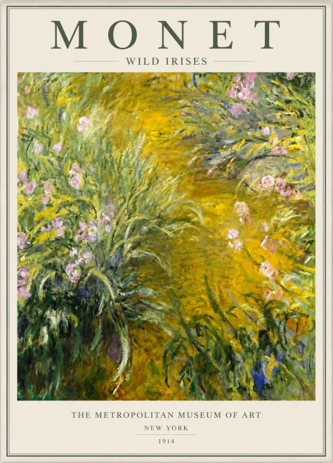 Monet Wild Irises No3 - Plakat