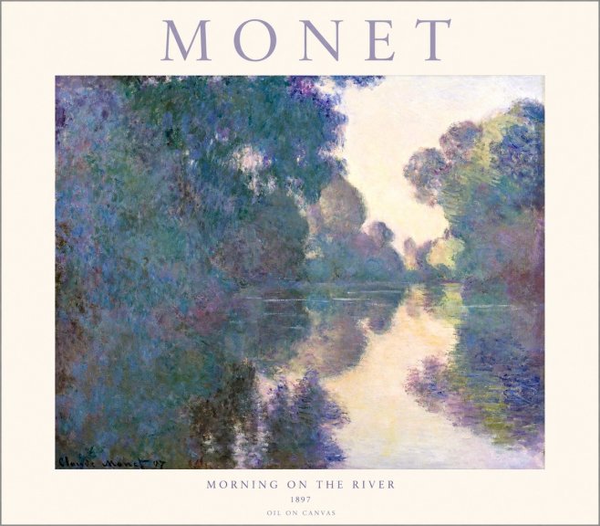 Monet Morning on the River No1 - Plakat