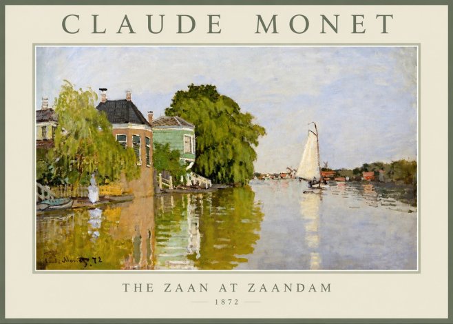 Monet The Zaan at Zaandam No3 - Plakat