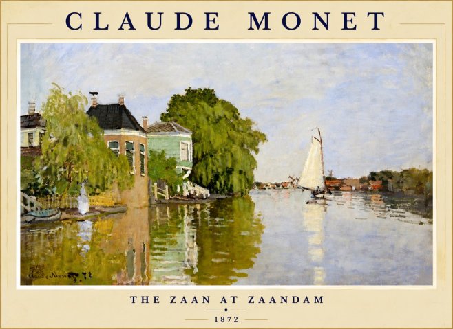 Monet The Zaan at Zaandam No4 - Plakat