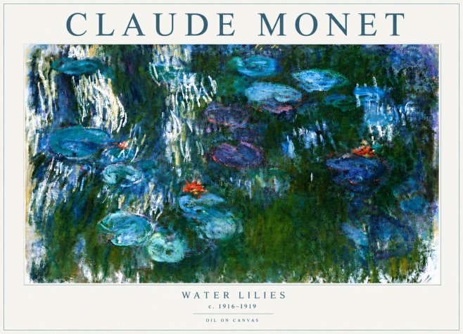 Monet Water Lilies IV No5 - Plakat