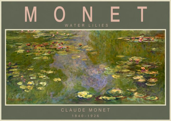 Monet Water Lilies V No3 - Plakat